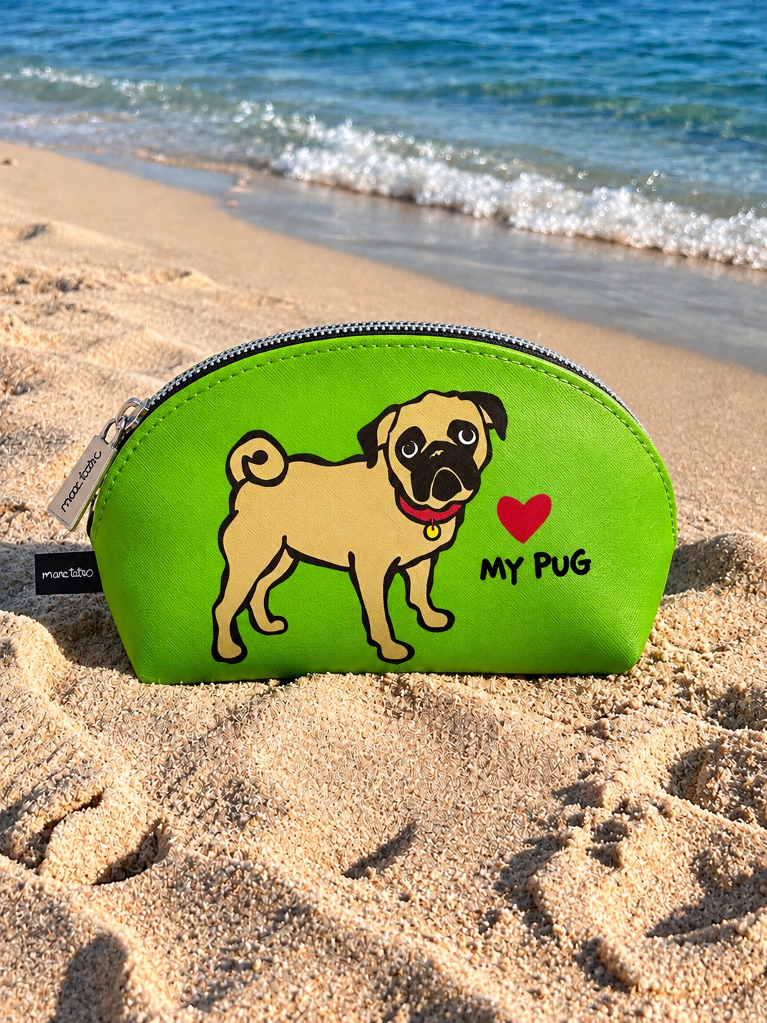 Pug Desenli Bozuk Çantası