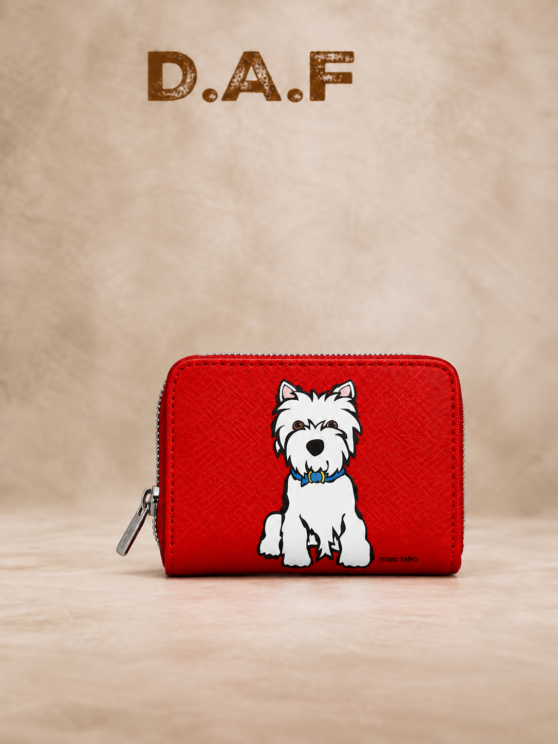 Westie Desenli Küçük Cüzdan