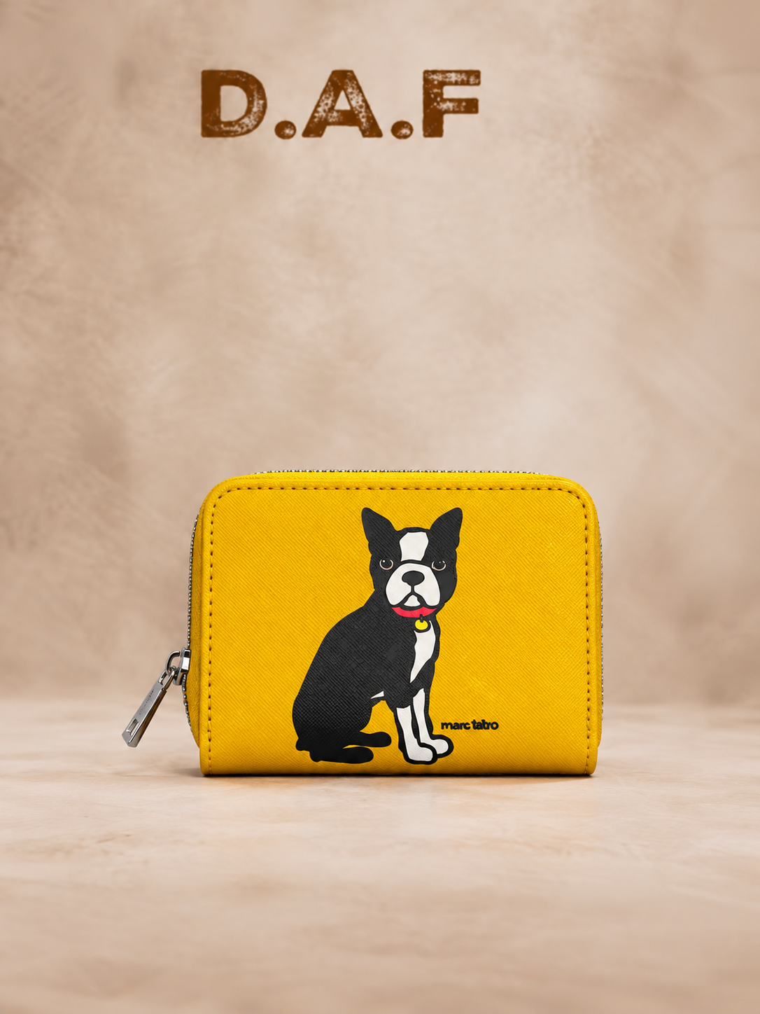 Frenchie Desenli Küçük Cüzdan