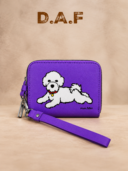 Poodle Desenli Küçük Cüzdan