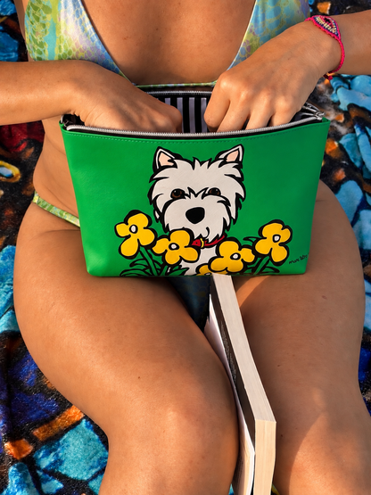 Westie Desenli Portföy Çanta