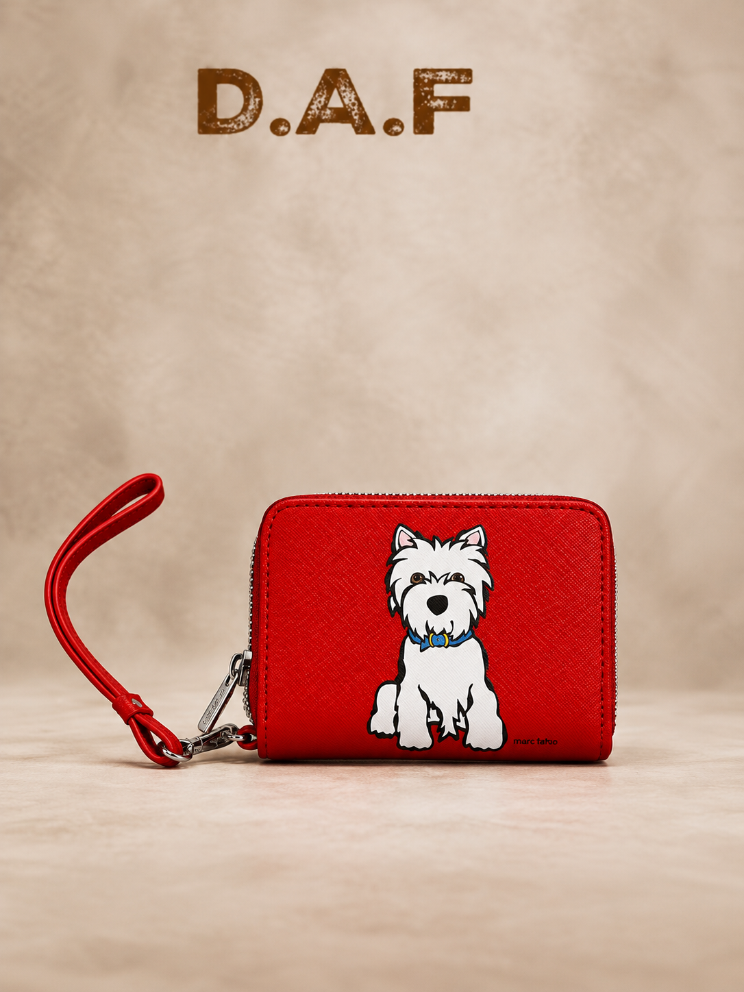 Westie Desenli Küçük Cüzdan
