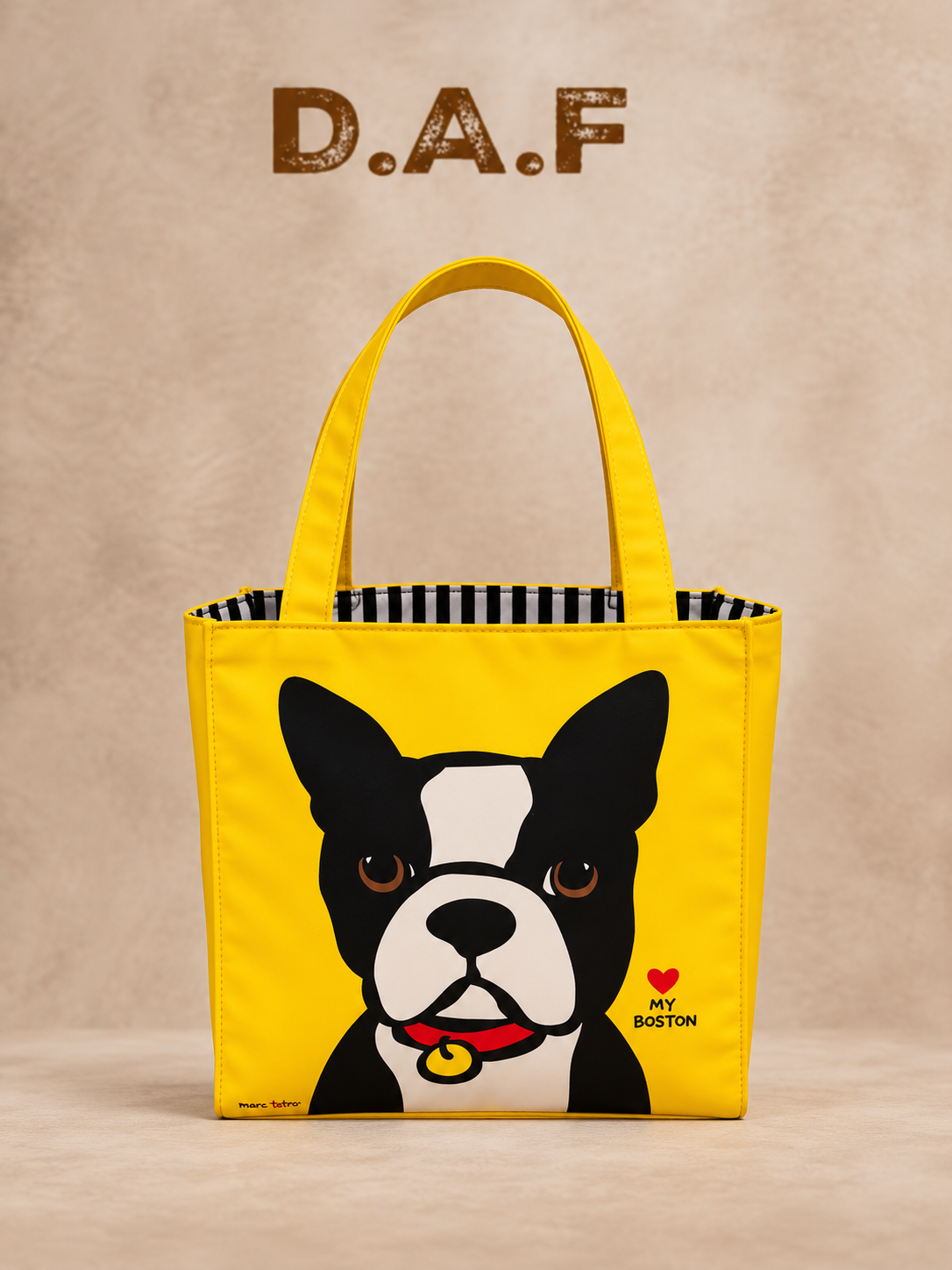 Frenchie Desenli Kol Çantası