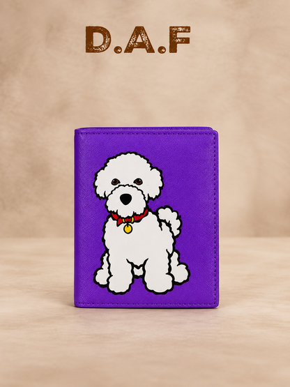 Poodle Desenli Pasaport Kılıfı