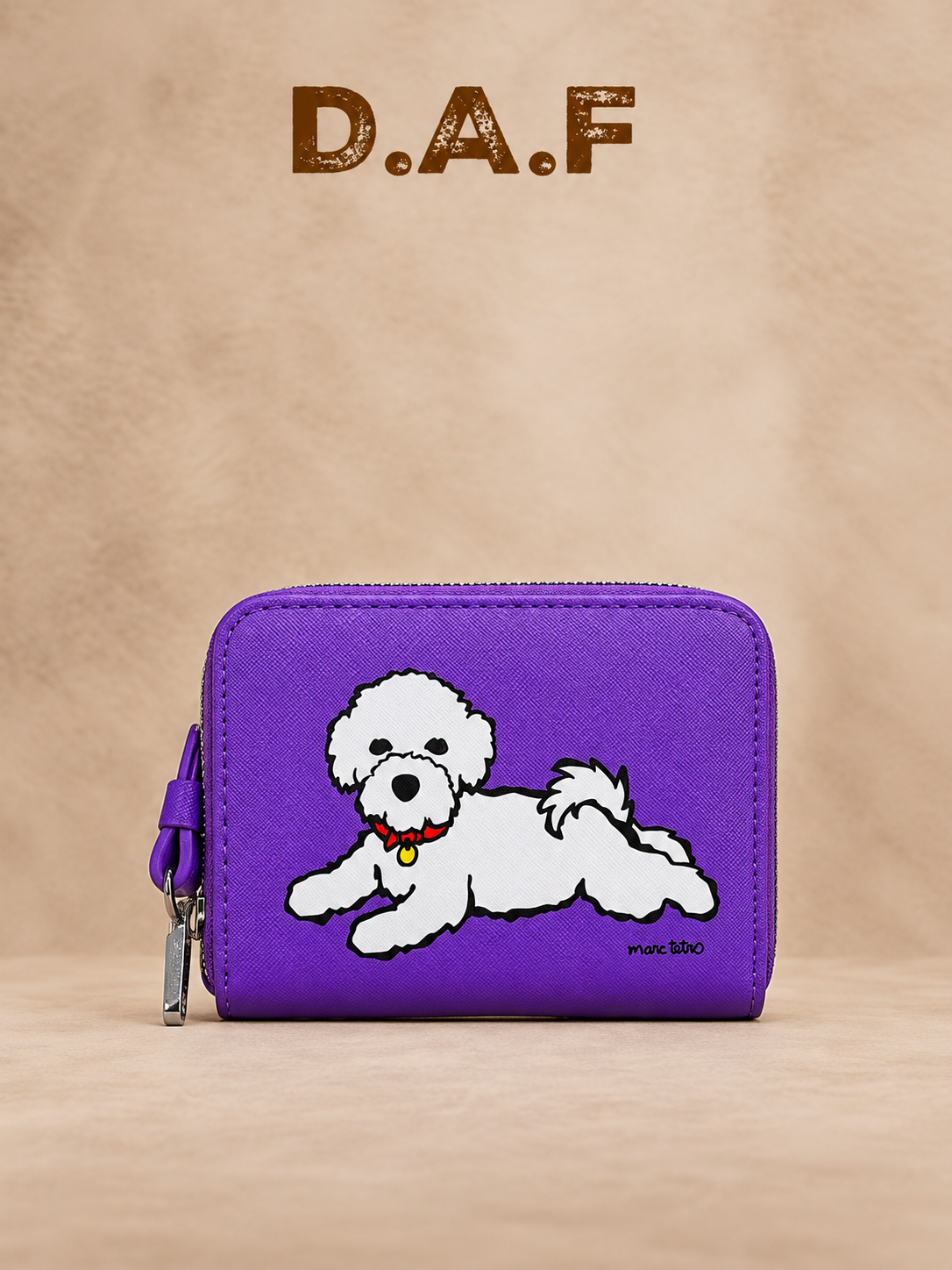 Poodle Desenli Küçük Cüzdan
